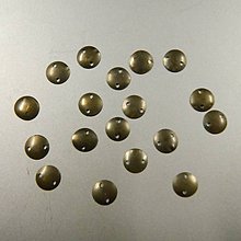 Korálky - Našívacie kovové pliešky - ploché kruhové  8mm bronzové - 10614020_