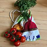 Úžitkový textil - Zero waste Zeleninoví kamoši (Mrkva a cvikla - malé vrecúško) - 10615108_