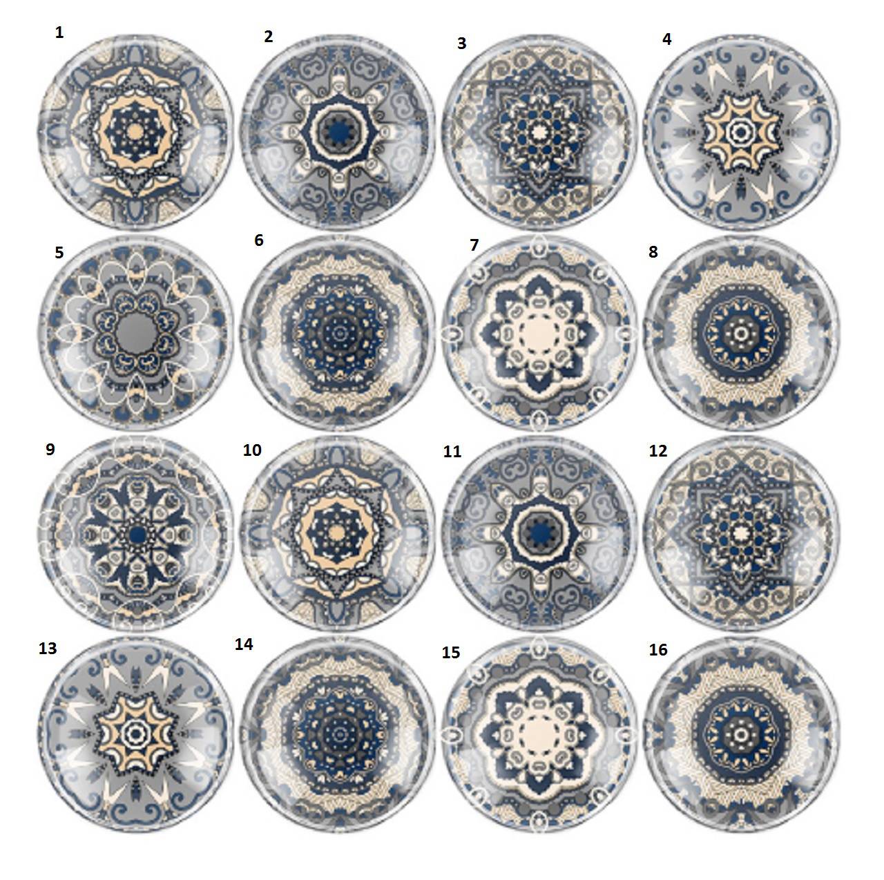 KA111 Kabošon etno hnedý 12 mm