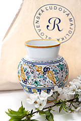 Dekorácie - Váza s habánskym dekorom - 10618995_