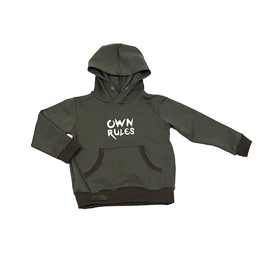 Detské oblečenie - Detská mikina - OwnRules khaki - 10622045_