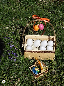 Úložné priestory & Organizácia - Sada dvou košíčků na vejce s krajkou - 10621681_
