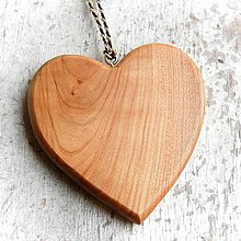Dekorácie - Tradičné drevené srdce - 10619957_