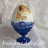 Dekorácie - Vajíčko so stojanom - Vintage modré - 10625128_