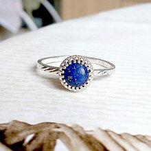 Prstene - Smooth Lapis Lazuli AG925 Ring / Jemný strieborný prsteň s lazuritom /A0040 - 10624999_
