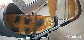 Detský textil - Joolz HUB Seat Liner BLACK / Podložka do kočíka čierna Elegant prešitie na mieru - 10622679_