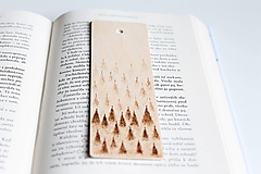 Papiernictvo - Drevená záložka do knihy "Stromy" - 10624972_