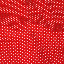 Detský textil - Žiarivo červená s drobučkými bielymi bodkami - 10627244_