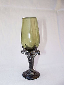 Nádoby - likérová sklenička se secesním motivem lilie - 10627021_