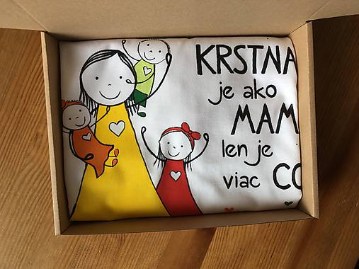 Topy, tričká, tielka - Originálne maľované tričko pre KRSTNÚ/ KRSTNÉHO so 4 postavičkami (KRSTNÁ + chlapec + 2 dievčatá) - 10628442_