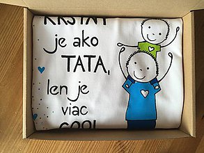 Topy, tričká, tielka - Originálne maľované tričko pre KRSTNÚ/ KRSTNÉHO s 2 postavičkami (KRSTNÝ + chlapček 2) - 10628648_