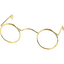 Iný materiál - Miniatúrne okuliare Zlaté 6 cm - 10630015_