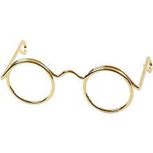 Iný materiál - Miniatúrne okuliare Zlaté 3,5 cm - 10630018_