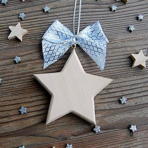 Dekorácie - Plná drevená hviezda - 10629040_