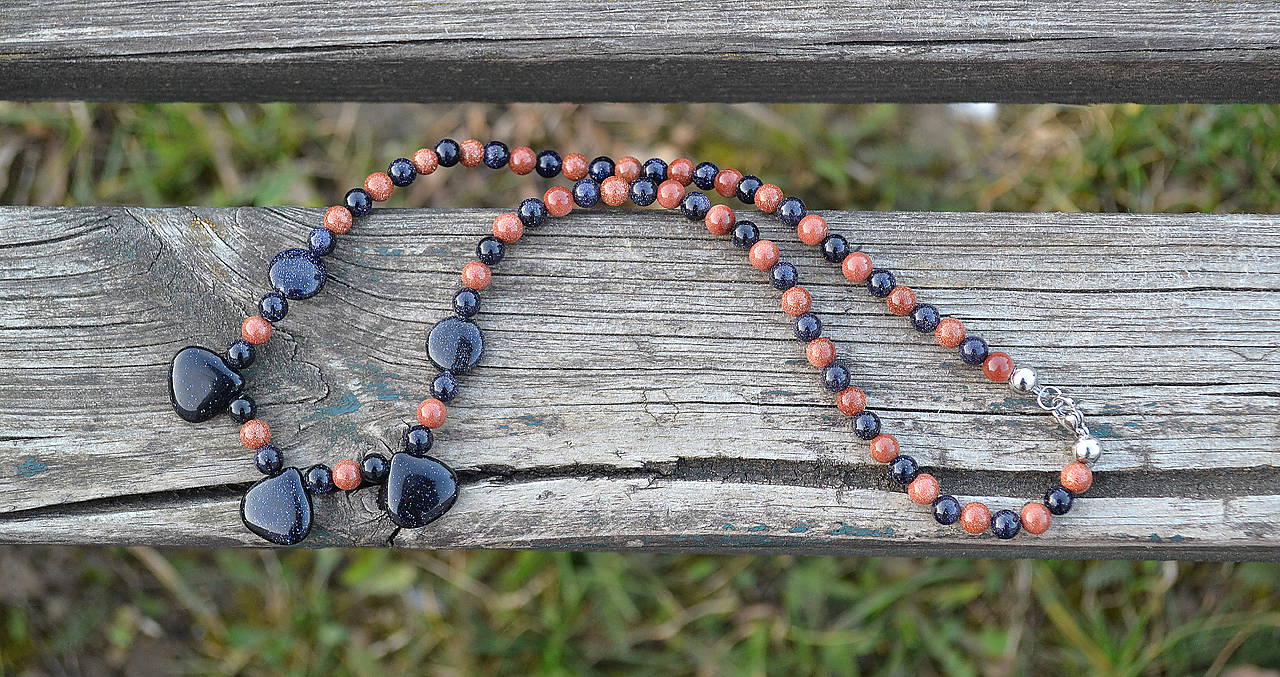 Zlatý aventurín náhrdelník