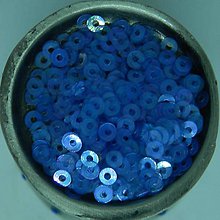 Korálky - Flitre hladké 3mm (modrofialová) - 10632065_
