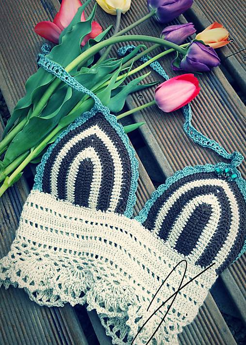 Topy, tričká, tielka - Top na leto - hnedo-béžový - 10634063_