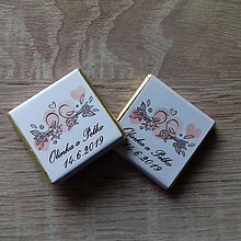 Darčeky pre svadobčanov - Svadobná čokoládka 21 - 10634126_