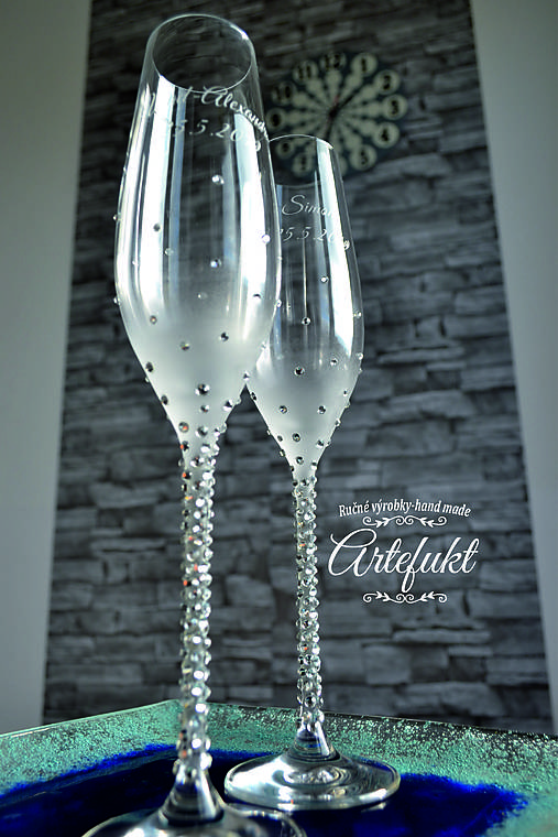 Svadobné čaše -Šampaň fletne 
