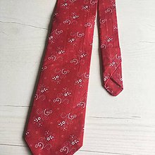 Pánske doplnky - kravata ľudová červená - 10635331_