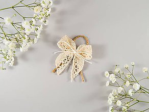Svadobné pierka - Bavlnené svadobné pierka so špagátikom - 10636358_