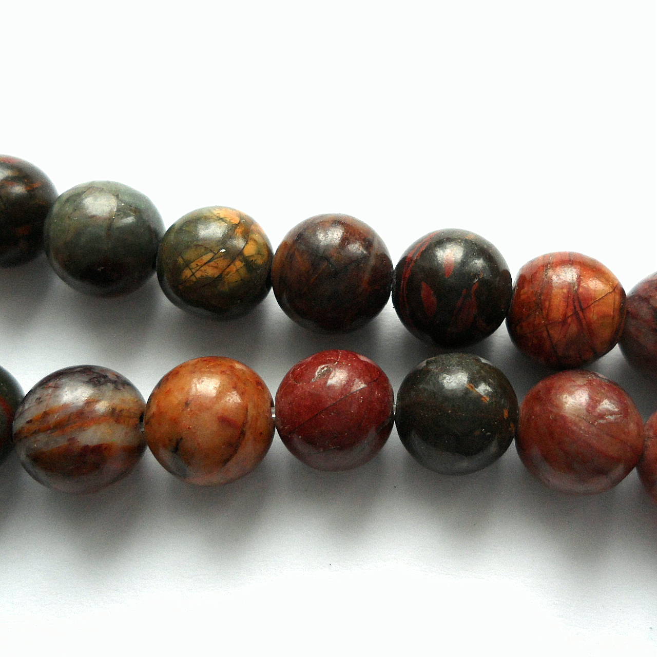 Jaspis-1ks (8mm-červ.hnedý picasso)