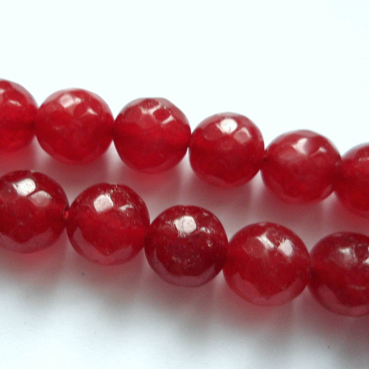 Jadeit fazet 10mm-1ks (rubínový)