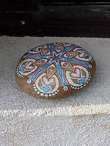 Dekorácie - Ruský krasokorčuliar - Na kameni maľované - 10641116_