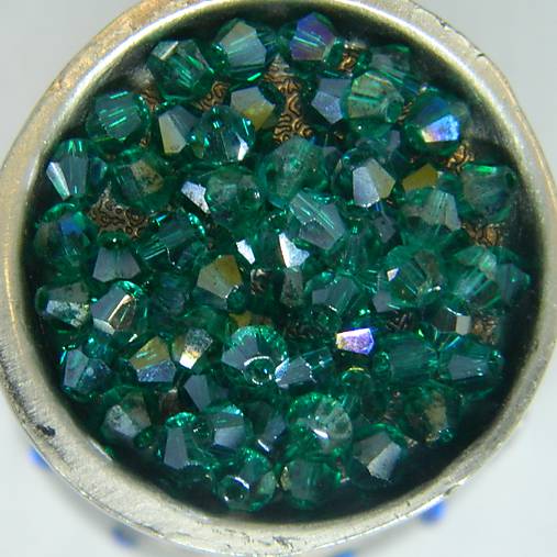  - Cínové korálky(perličky) zelené 4mm - 10639104_
