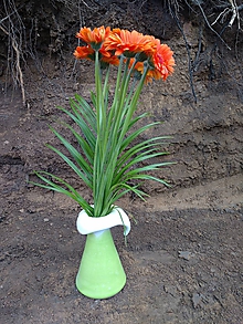 Dekorácie - Váza Kala (Zelená) - 10641474_
