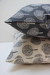 Úžitkový textil - Polštář -Stromy na šedé - 10643285_