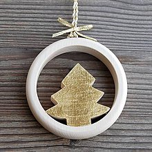 Dekorácie - Drevený vianočný stromček - 10641426_