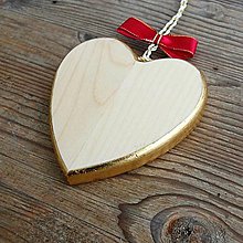 Dekorácie - Tradičné drevené srdce - 10641721_