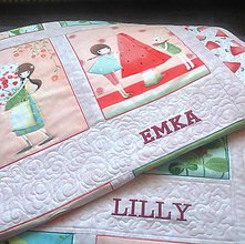Úžitkový textil - Detská deka s menom - pre dievčatko - 10644579_