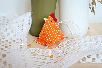 Dekorácie - #Sliepočka, veľkonočná dekorácia,levanduľové vrecúško (Oranžová) - 10646921_