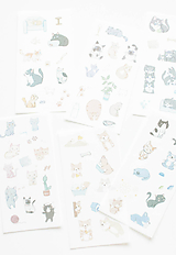 Papier - Akvarelový set - nálepky "cats & doggie" - 10647288_
