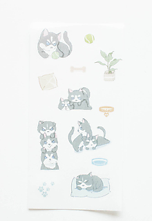 Papier - Akvarelový set - nálepky "cats & doggie" (D,) - 10647294_