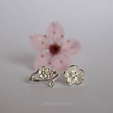 Náušnice - napichovacie náušnice - sakura, čerešňové kvety (Napichovacia náušnica Sakura 8) - 10646378_
