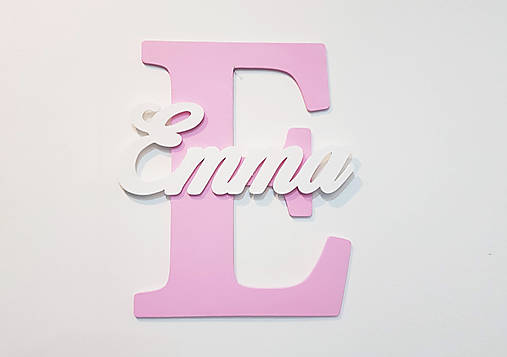 Dekorácie - Drevené písmeno s menom cca 30cm - 10647488_