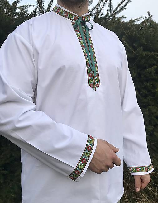 Pánske oblečenie - Folklórna košeľa pánska František - 10648469_