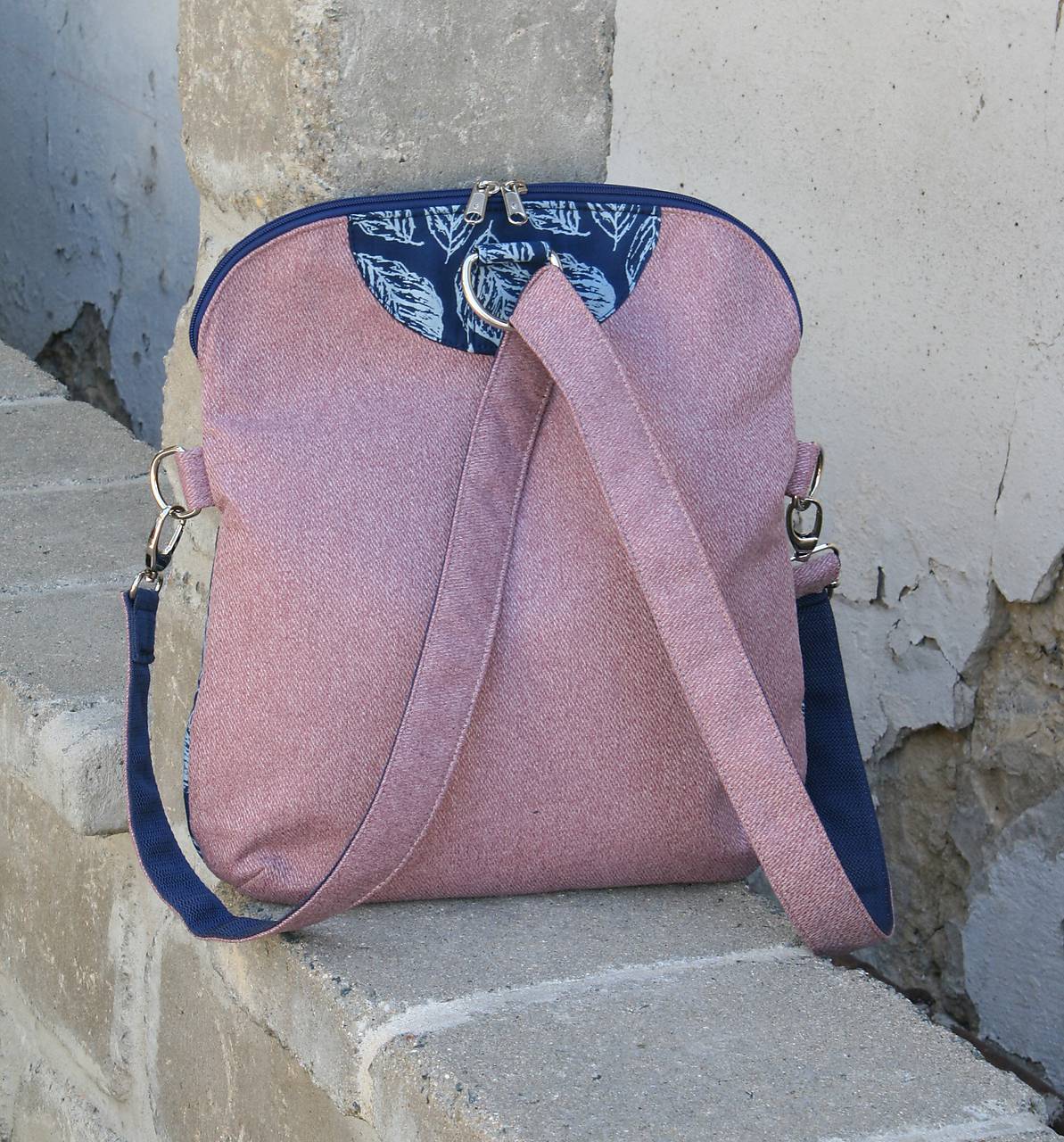 Daria ružová 1 = taška + batoh