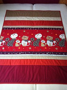 Úžitkový textil - Mačičková deka (120x150 cm) - 10649334_