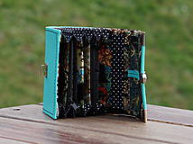 Peňaženky - Peněženka Mandala Aqua, 8 karet, 2 kapsy, na fotky - 10651179_