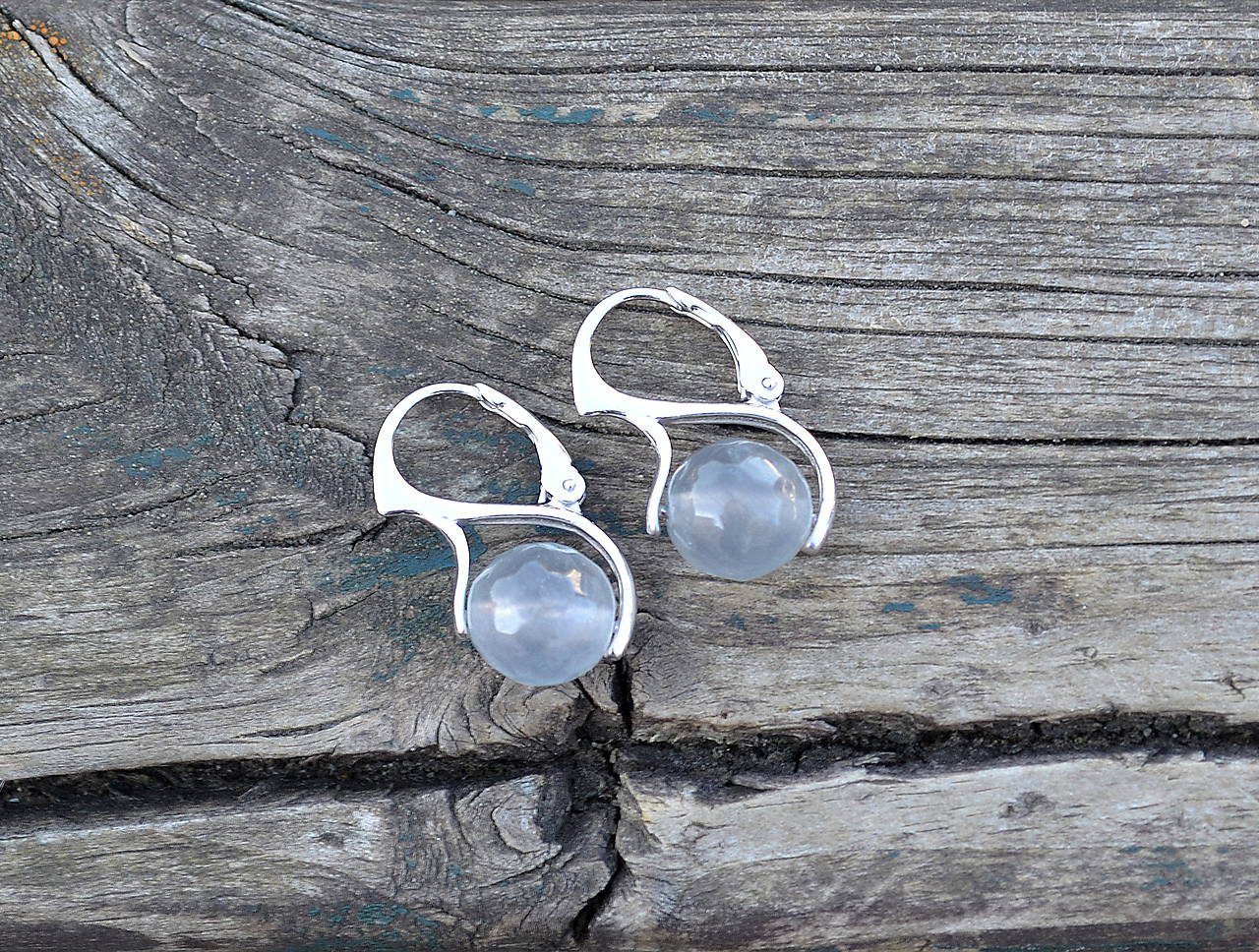 Jadeit rhodiované Ag náušnice