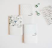Papiernictvo - 3 zápisníky - eukalyptus/mint/grey - 10656271_