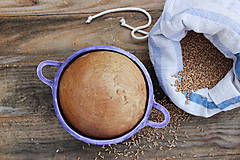 Nádoby - Forma na pečenie chleba - levanduľová čipka okrúhla - 10656329_