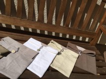 Úžitkový textil - Ľanové vrecká pre pánov - ADAM (26 cm x 31 cm - Biela) - 10657044_