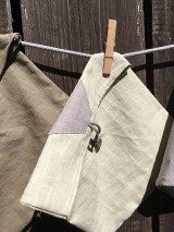Úžitkový textil - Ľanové vrecká pre pánov - ADAM (26 cm x 31 cm - Biela) - 10657046_