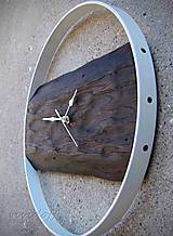 Hodiny - hodiny nástenné dubovo-kovové3 - 10657981_