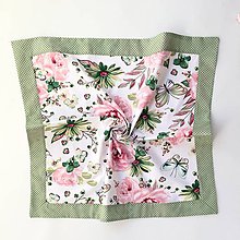 Úžitkový textil - bavlnený obrus motýle a ruže - 10659923_